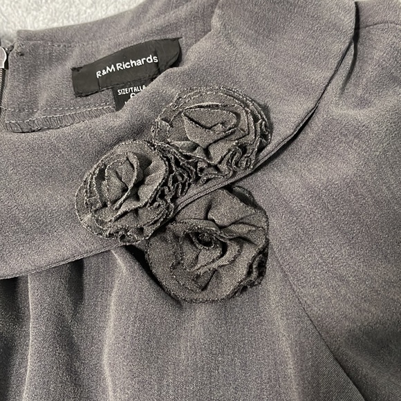 Vintage R&M Richards Office Dress Size 6 Retro Sheath Gray Career - Picture 6 of 11